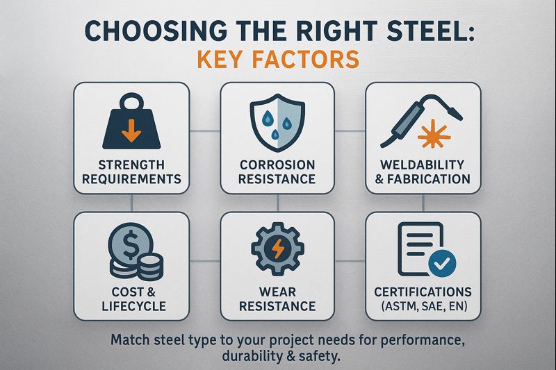 Steel Selection Infographic