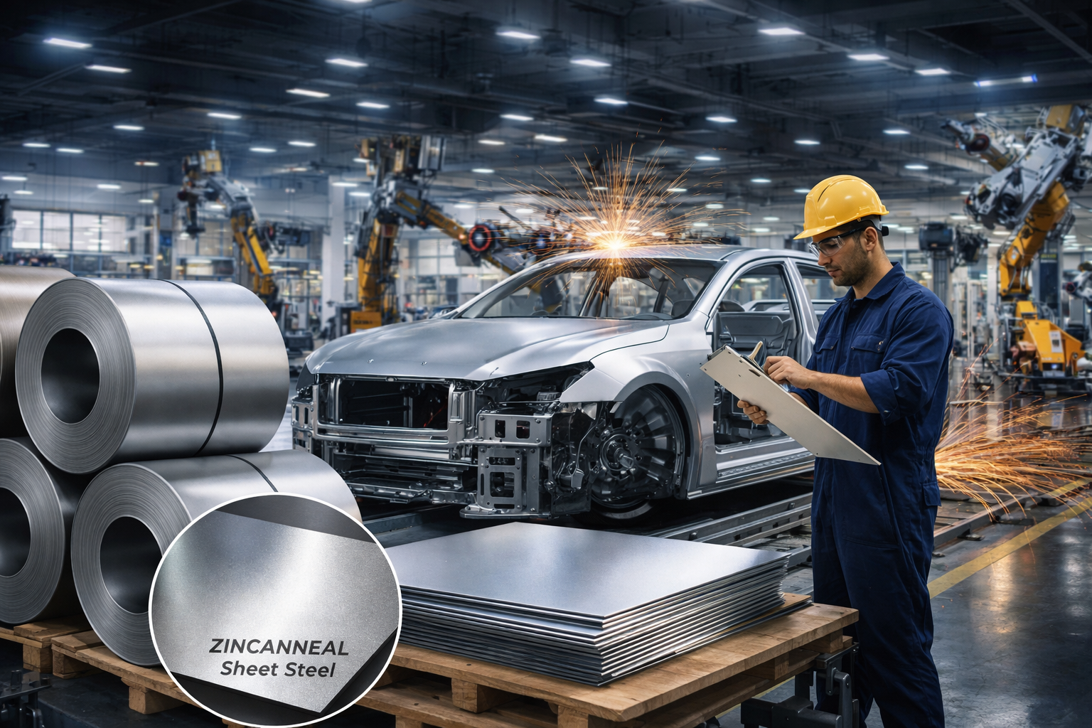 Zincanneal steel in automotive manufacturing
