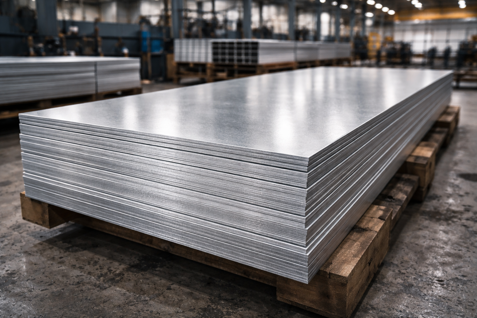 Zincanneal steel sheets in warehouse setting