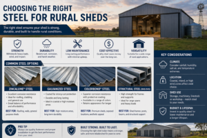 Choosing steel for rural sheds
