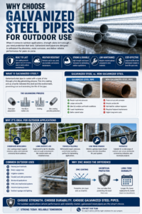 Steel Pipes Built for the Outdoors Infographic