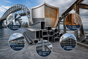 Steel durability and protection infographic